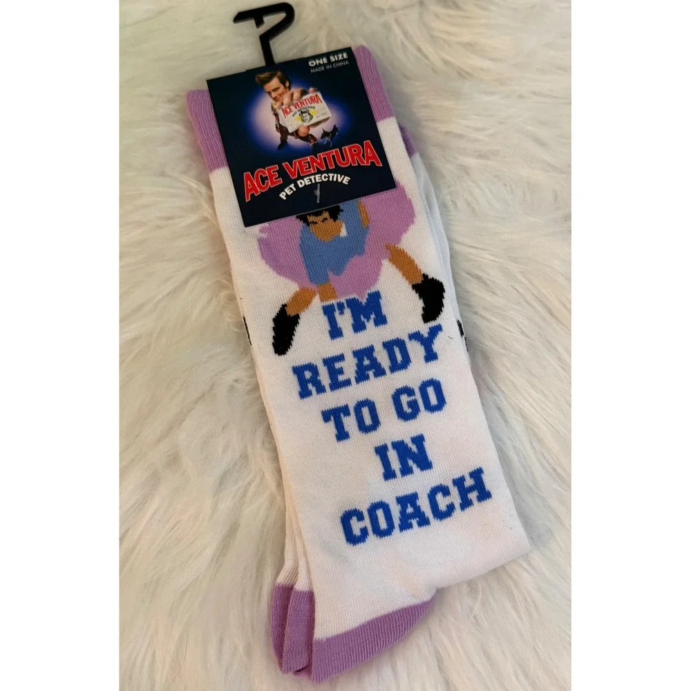 Ace Ventura Pet Detective Jim Carrey Tutu Novelty Crew Socks US 7-12 AVF301